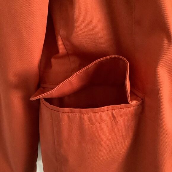 JESSICA DOUBLE BREASTED ORANGE JACKET SIZE LARGE (14-16) - Picture 4 of 9